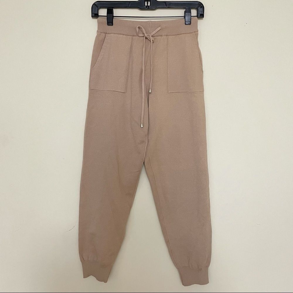 WILLIAM B ELASTIC WAIST DRAWSTRING TROUSERS KNIT‎